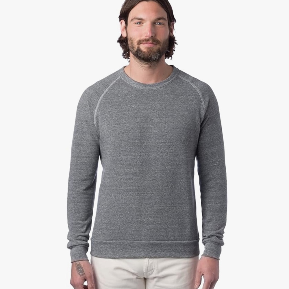 NWT Alternative Earth Grey Ivy League Champ Crewneck Sweatshirt